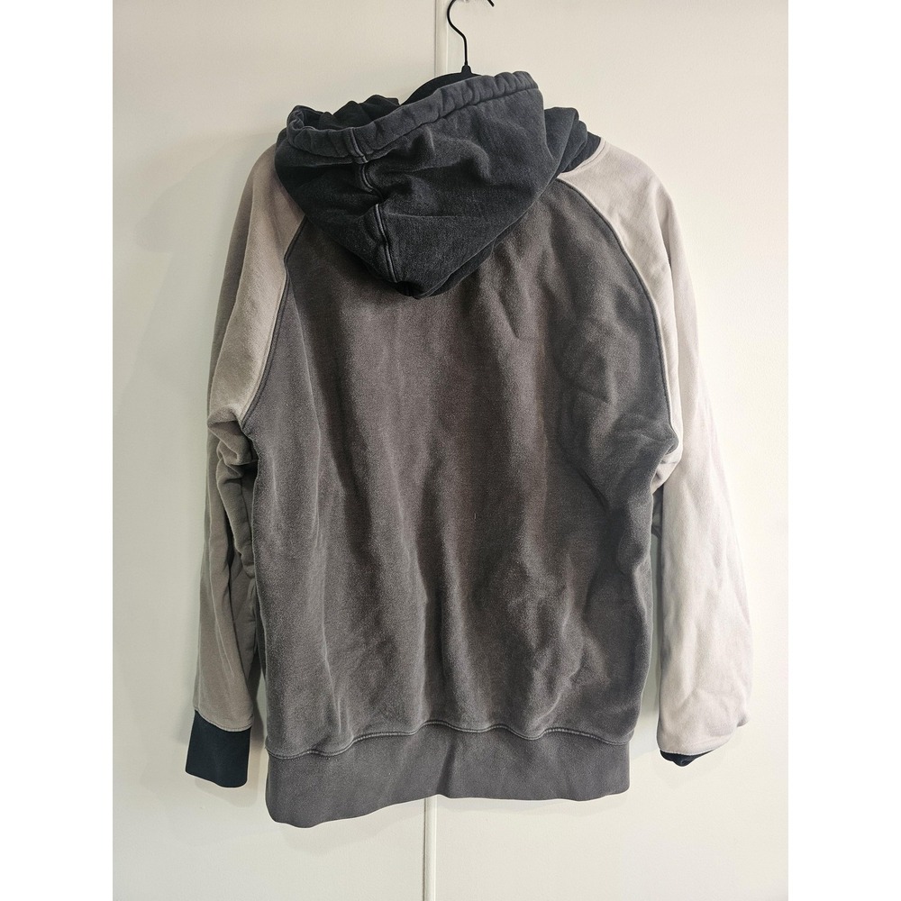 Teddy Fresh Hoodie Mens Large Gray Colorblock Fleece Pullover Sweatshirt Logo - Picture 2 of 8